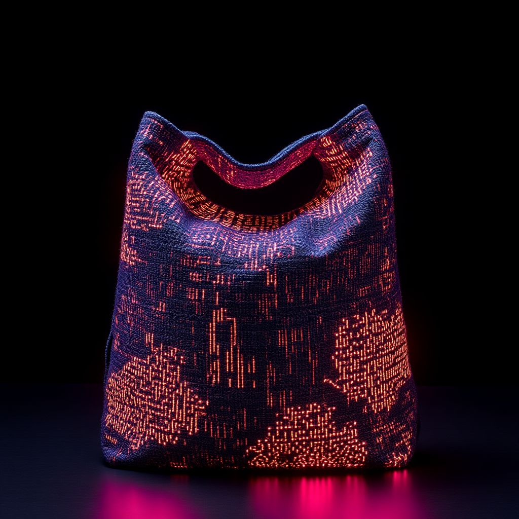 Mochila Arhuaca con patrones de circuitos